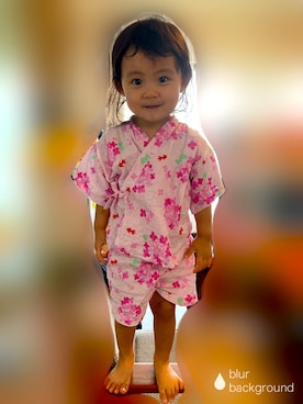 「MIKI HOUSE（ミキハウス）のアイテム（浴衣）」を使った、sarihiさん（キッズ・80cm）の夏コーディネート