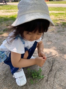 「sense of wonder（センスオブワンダー）のアイテム（帽子）」を使った、sarihiさん（キッズ・90cm）の春コーディネート