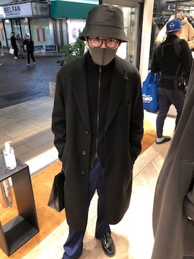「JIL SANDER（ジルサンダー）のアイテム（トレンチコート）」を使った、Gøexxxさん（メンズ・172cm）の秋コーディネート