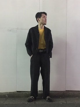 「SHINYAKOZUKA（シンヤコヅカ）のアイテム（ジャケット/アウター）」を使った、WARE-mo-KOU_aokiさん（メンズ・177cm）の夏コーディネート