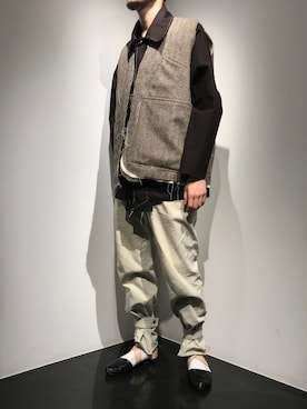 「CLASS（クラス）のアイテム（パンツ）」を使った、WARE-mo-KOU_aokiさん（メンズ・177cm）の秋コーディネート
