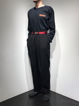 「ESSAY（エッセイ）のアイテム（パンツ）」を使った、WARE-mo-KOU_aokiさん（メンズ・177cm）の秋コーディネート