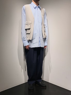 「ESSAY（エッセイ）のアイテム（パンツ）」を使った、WARE-mo-KOU_aokiさん（メンズ・177cm）の秋コーディネート
