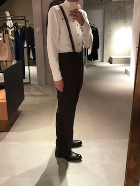 「SUNSEA（サンシー）のアイテム（トップス）」を使った、WARE-mo-KOU_aokiさん（メンズ・177cm）の秋コーディネート