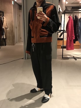 「NICHOLAS DALEY（ニコラスデイリー）のアイテム（パンツ）」を使った、WARE-mo-KOU_aokiさん（メンズ・177cm）の秋コーディネート