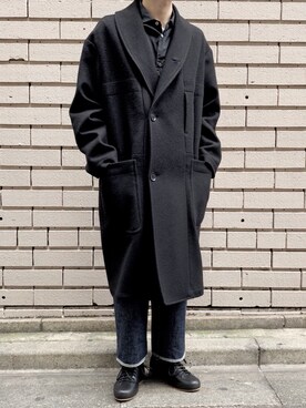 「LEMAIRE（ルメール）のアイテム（ジャケット/アウター）」を使った、WARE-mo-KOU_aokiさん（メンズ・177cm）の秋コーディネート