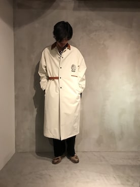 「SUNSEA（サンシー）のアイテム（ジャケット/アウター）」を使った、WARE-mo-KOU_aokiさん（メンズ・177cm）の冬コーディネート