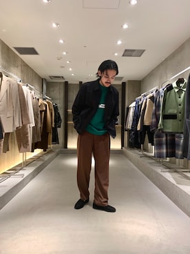 「AFFIX（表示禁止）（アフィックス）のアイテム」を使った、WARE-mo-KOU_aokiさん（メンズ・178cm）の秋コーディネート