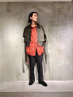 「Toironier（トワロニエ）のアイテム（ジャケット/アウター）」を使った、WARE-mo-KOU_aokiさん（メンズ・178cm）の秋コーディネート