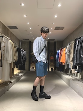「MARTINE ROSE（マーティンローズ）のアイテム」を使った、WARE-mo-KOU_aokiさん（メンズ・178cm）の夏コーディネート