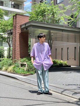 「NAMACHEKO（ナマチェコ）のアイテム」を使った、WARE-mo-KOU_aokiさん（メンズ・178cm）の夏コーディネート