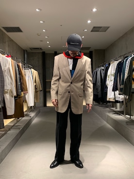 「KIKO KOSTADINOV（キコ コスタディノフ）のアイテム（トップス）」を使った、WARE-mo-KOU_aokiさん（メンズ・178cm）の秋コーディネート