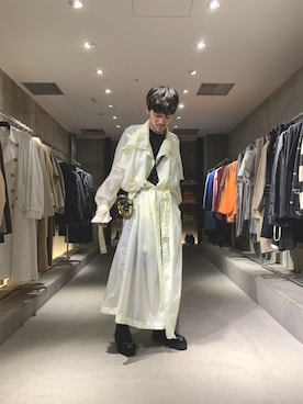 「Yohji Yamamoto（ヨウジヤマモト）のアイテム（ジャケット/アウター）」を使った、WARE-mo-KOU_aokiさん（メンズ・178cm）の夏コーディネート