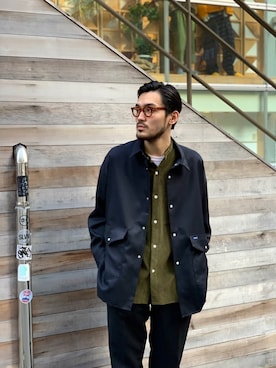 「SHINYAKOZUKA（シンヤコヅカ）のアイテム（ジャケット/アウター）」を使った、WARE-mo-KOU_aokiさん（メンズ・178cm）の冬コーディネート