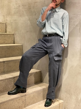 「Sans limite（サンリミット）のアイテム」を使った、WARE-mo-KOU_aokiさん（メンズ・178cm）の春コーディネート