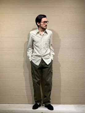 「MARTINE ROSE（マーティンローズ）のアイテム（パンツ）」を使った、WARE-mo-KOU_aokiさん（メンズ・178cm）の春コーディネート