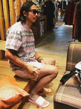 Adidas アディダス のサンダル ピンク系 を使ったメンズ人気ファッションコーディネート Wear