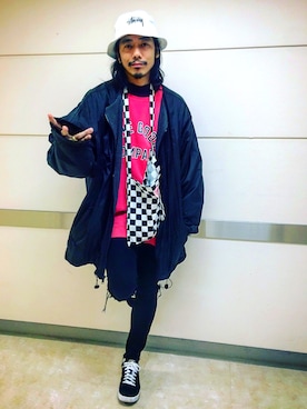 「Dickies（ディッキーズ）のアイテム（ノーカラージャケット）」を使った、まーくんさん（メンズ・181cm）の冬コーディネート