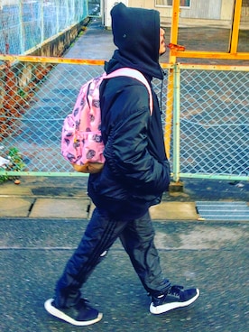 「vetements」｜「アイテム（MA-1）」を使った、まーくんさん（メンズ・181cm）の冬コーディネート