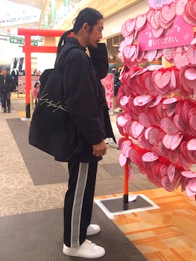 「Yohji Yamamoto（ヨウジヤマモト）のアイテム（トートバッグ）」を使った、まーくんさん（メンズ・181cm）の冬コーディネート