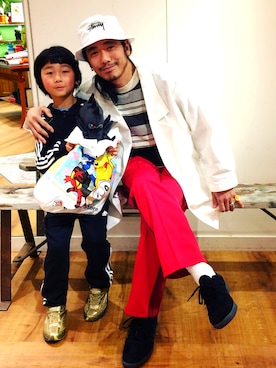 「WhoWhat（フーワット）のアイテム（ジャケット/アウター）」を使った、まーくんさん（メンズ・181cm）の春コーディネート