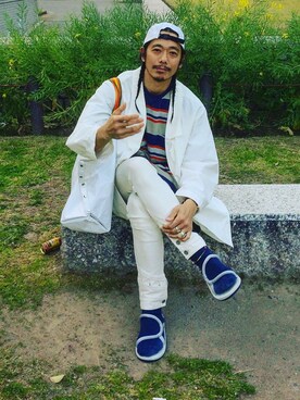 「WhoWhat（フーワット）のアイテム（ジャケット/アウター）」を使った、まーくんさん（メンズ・181cm）の春コーディネート