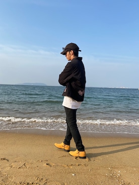 「Dickies（ディッキーズ）のアイテム（ナイロンジャケット）」を使った、修斗さん（メンズ・165cm）の春コーディネート