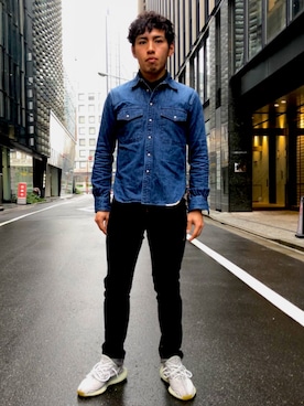 「Paul Smith（ポールスミス）のアイテム（デニムジャケット）」を使った、shuさん（メンズ・168cm）の冬コーディネート