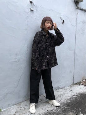 「AGEのアイテム」を使った、ㄌさん（レディース・167cm）の秋コーディネート