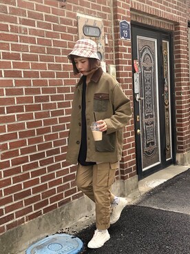 「AGEのアイテム」を使った、ㄌさん（レディース・167cm）の秋コーディネート