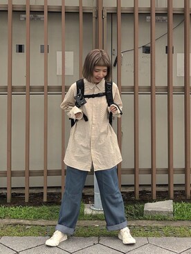 「AGEのアイテム」を使った、ㄌさん（レディース・167cm）の秋コーディネート