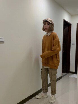 「AGEのアイテム」を使った、ㄌさん（レディース・167cm）の秋コーディネート