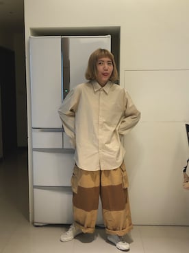 「AGEのアイテム」を使った、ㄌさん（レディース・167cm）の秋コーディネート