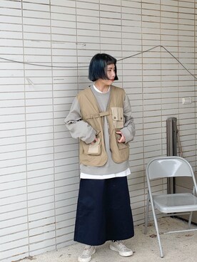 「AGEのアイテム」を使った、ㄌさん（レディース・167cm）の冬コーディネート