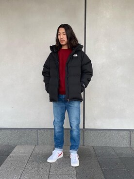 「RECOMMEND  ITEM STYLING」｜「アイテム（ダウンジャケット/コート）」を使った、福士 達也さん（メンズ・174cm）の冬コーディネート