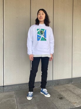 「PRINCE（プリンス）のアイテム」を使った、福士 達也さん（メンズ・174cm）の春コーディネート