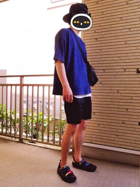 「NIKE(ナイキ)のアイテム(ショルダーバッグ)」を使った、kuromy1031さん(メンズ・172cm)の夏コーディネート