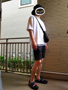 「NIKE(ナイキ)のアイテム(ショルダーバッグ)」を使った、kuromy1031さん(メンズ・172cm)の夏コーディネート