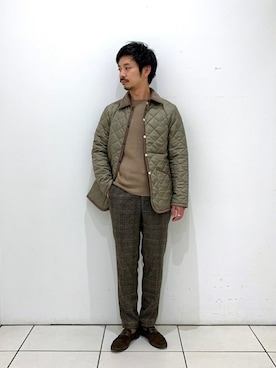 「LAVENHAM（ラベンハム）のアイテム（ブルゾン）」を使った、大雅さん（メンズ・170cm）の冬コーディネート