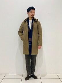 EDIFICE（エディフィス）の「ダブルメルトン フードステンカラーコート