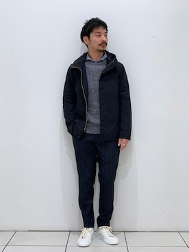 「EDIFICE（エディフィス）のアイテム（ブルゾン）」を使った、大雅さん（メンズ・170cm）の冬コーディネート