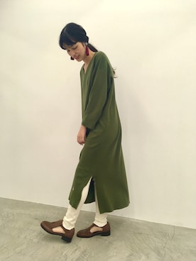 「アイテム（レギンス/スパッツ）」を使った、rabiaさん（レディース・163cm）の秋コーディネート