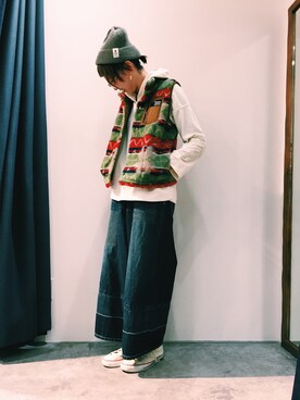 「CUBE SUGAR（キューブシュガー）のアイテム（その他アウター）」を使った、ｶﾝﾅさん（レディース・167cm）の冬コーディネート