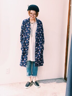 「CUBE SUGAR（キューブシュガー）のアイテム（シャツワンピース）」を使った、ｶﾝﾅさん（レディース・167cm）の春コーディネート