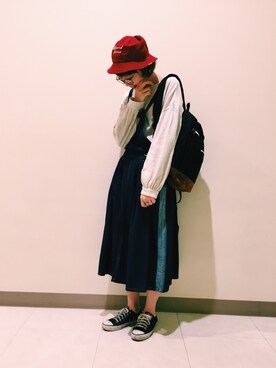 「アイテム（デニムスカート）」を使った、ｶﾝﾅさん（レディース・167cm）の春コーディネート