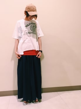 「ガウチョパンツ」｜ｶﾝﾅさん（レディース・167cm）の夏コーディネート