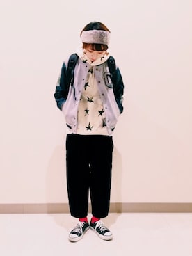 「アイテム（スタジャン）」を使った、ｶﾝﾅさん（レディース・167cm）の秋コーディネート