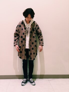 「CUBE SUGAR（キューブシュガー）のアイテム（シャツワンピース）」を使った、ｶﾝﾅさん（レディース・167cm）の冬コーディネート