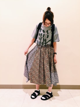 「CUBE SUGAR（キューブシュガー）のアイテム」を使った、ｶﾝﾅさん（レディース・167cm）の春コーディネート