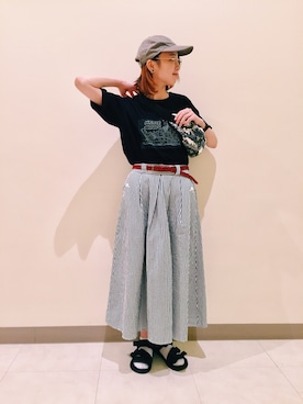 「CUBE SUGAR（キューブシュガー）のアイテム」を使った、ｶﾝﾅさん（レディース・167cm）の夏コーディネート